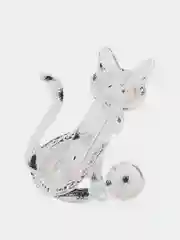 Молочный брошь "Кошка, котик"