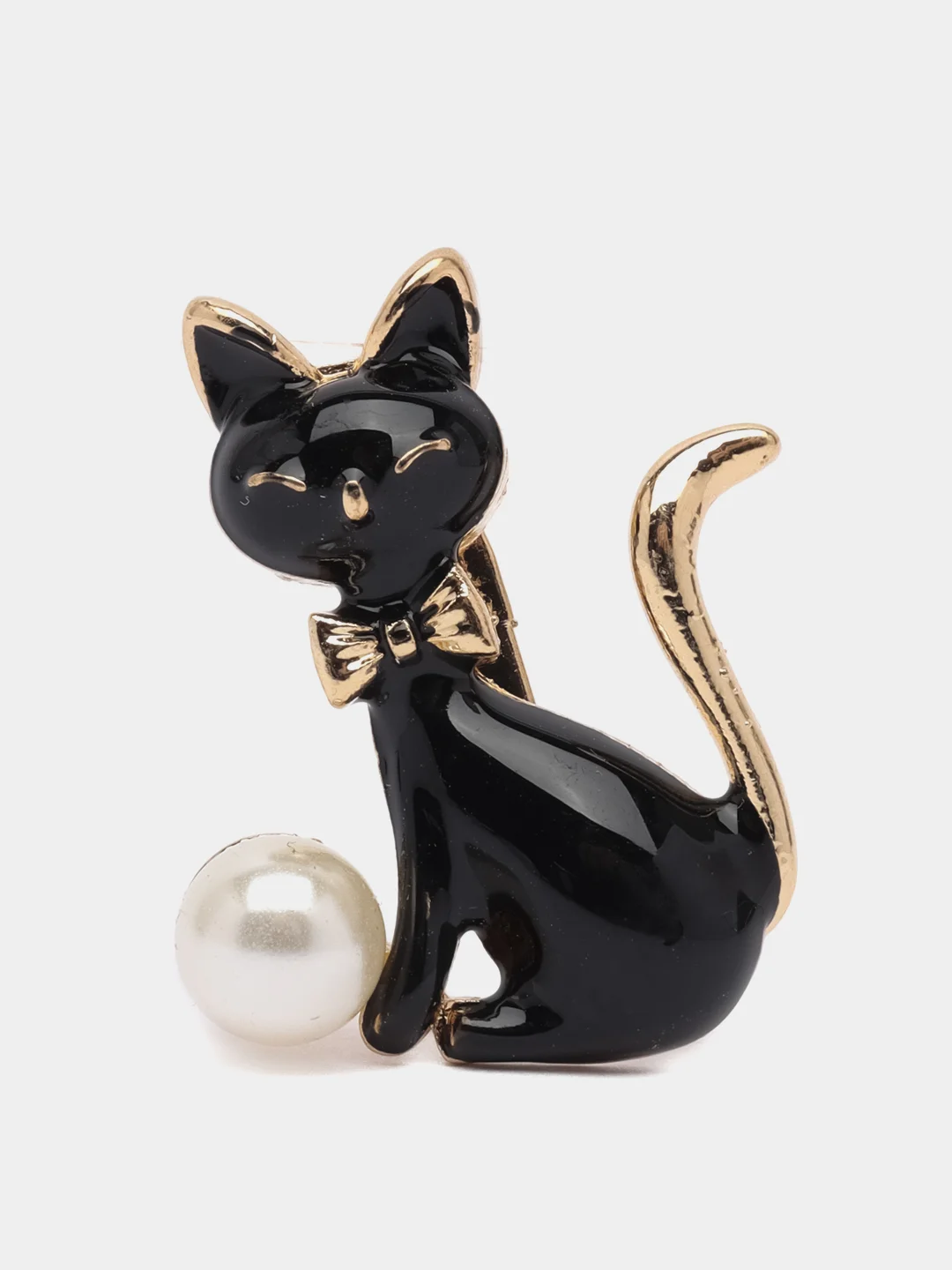 Хром брошь "Кошка, котик"