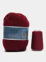 Бордовый пряжа Норка Синяя Этикетка