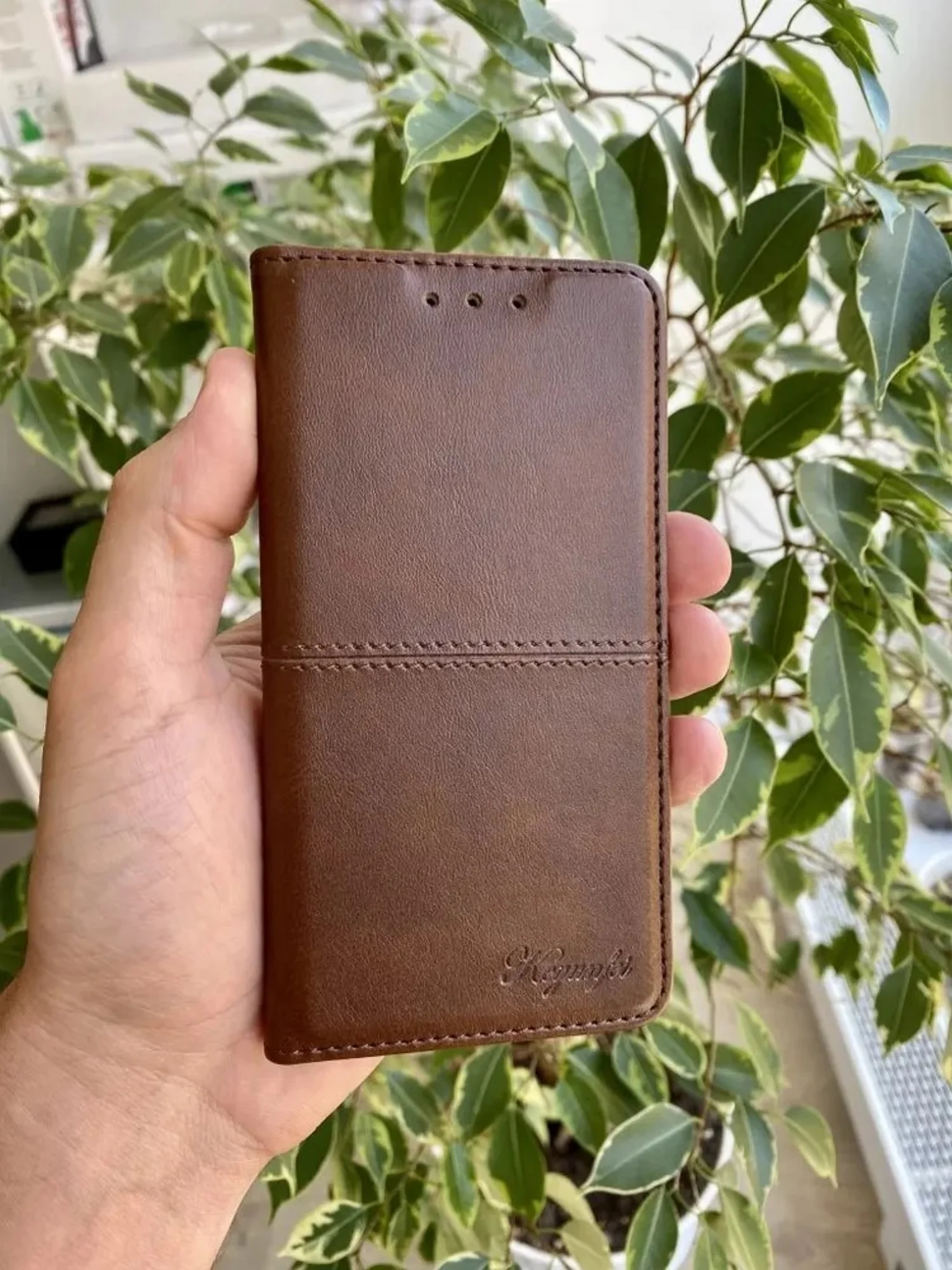 Тёмно-коричневый чехол книжка elitcase для Apple iPhone 6 и 6S / Айфон 6 и 6S