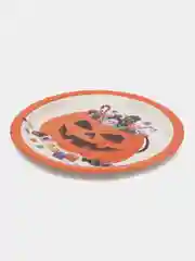 Рыжий тарелка бумажная , салфетки на Хэллоуин "Happy Halloween", 18 см, набор из 6 штук