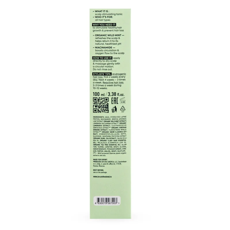 Тоник-активатор для кожи головы ICE Professional REFRESH MY SCALP, 100 мл