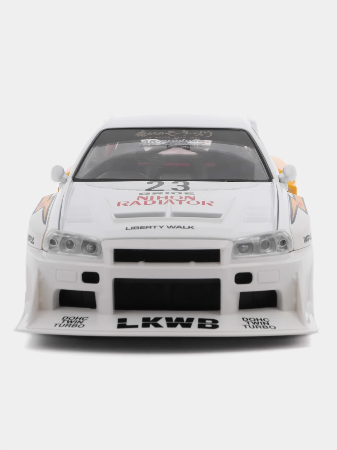 Белый масштабная металлическая модель авто 1:24 NISSAN Skyline GT-R R34 Sport