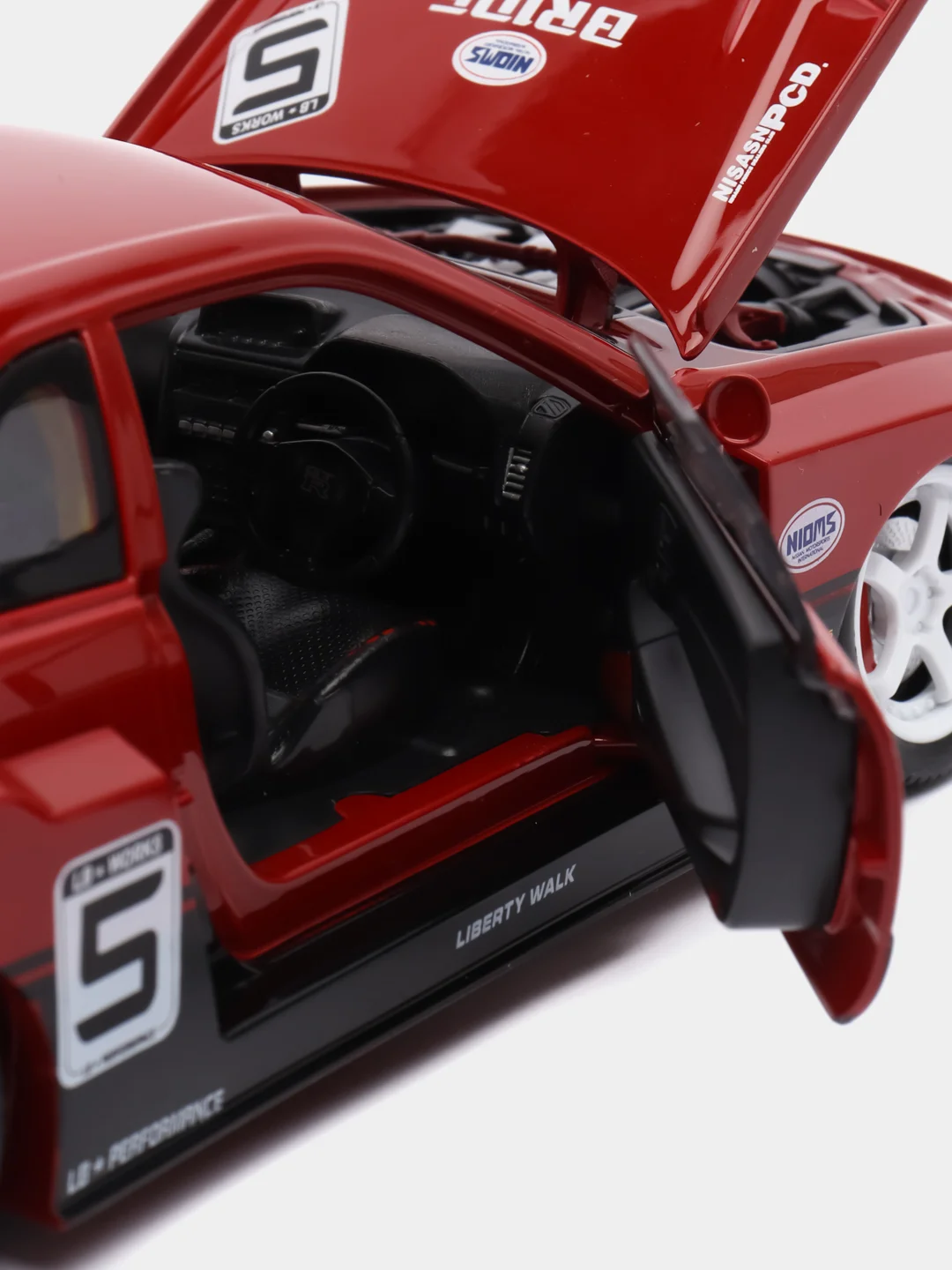 Красный масштабная металлическая модель авто 1:24 NISSAN Skyline GT-R R34 Sport