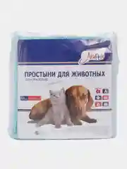 Пеленка впитывающая для животных Nappy, одноразовая, с суперабсорбентом, 60 х 90 см, 65 шт