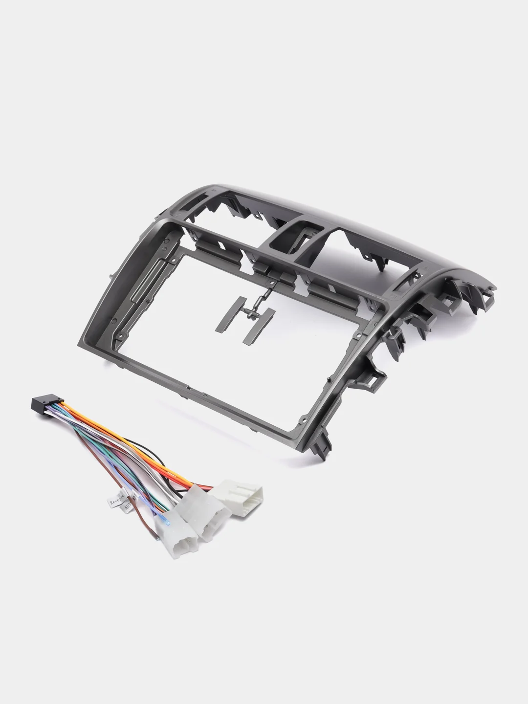 Серебряный рамка для автомагнитолы переходная 9" TOYOTA Corolla 2007-2011
