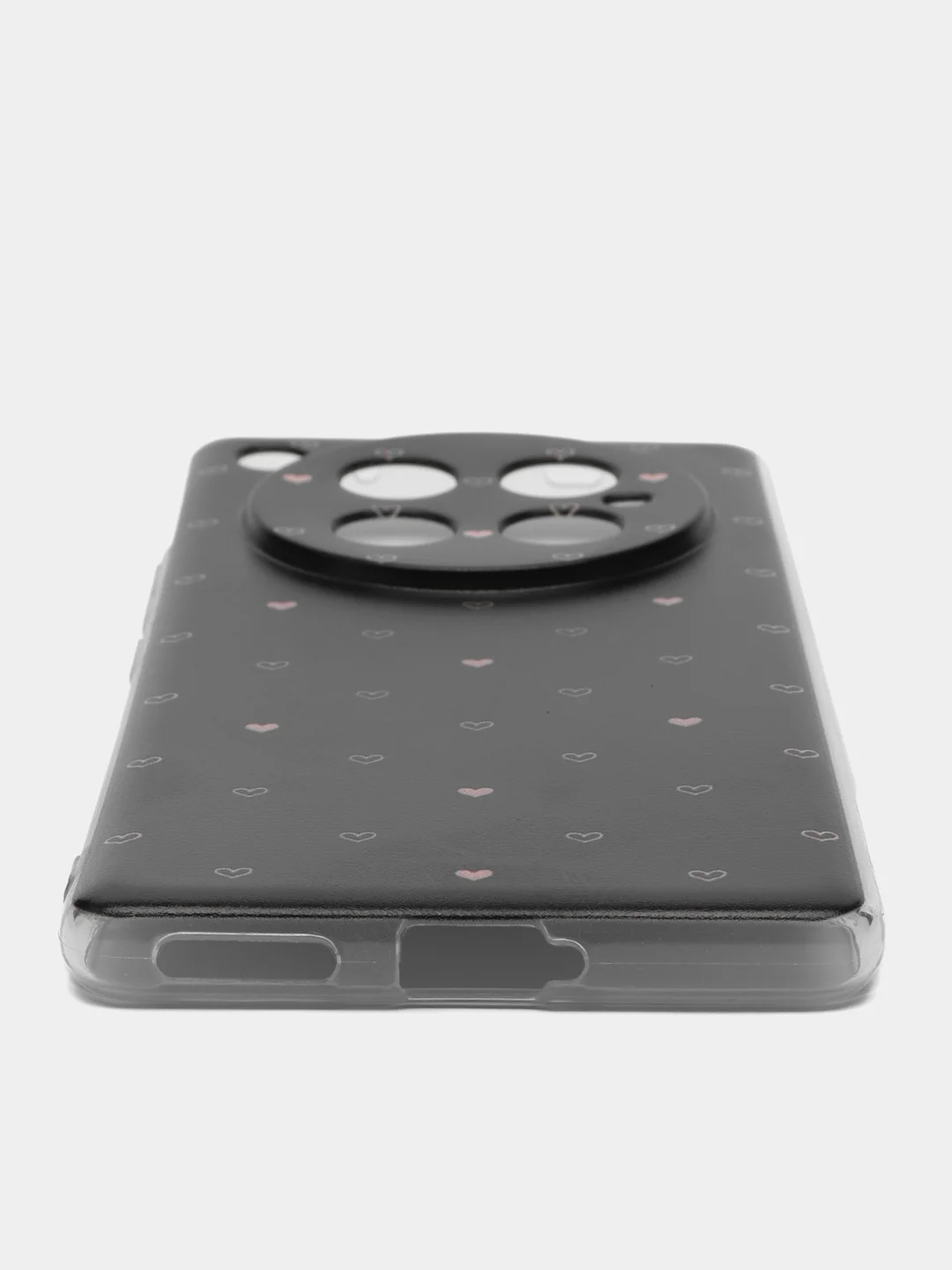 Черный чехол на Infinix Zero 40 4G / Инфиникс Зеро 40 4G прозрачный, с принтом, защита камеры