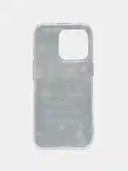 Серый чехол на Apple iPhone 16 Pro / Айфон 16 Про прозрачный, с принтом, защита камеры