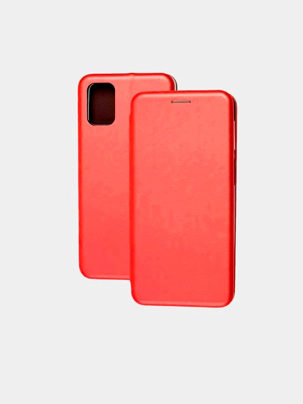 Чехол-книжка Samsung Galaxy A03s Красный цвет , с отделом для карт и денег