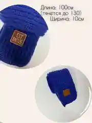 Синий шарф детский теплый, вязаный, для мальчиков, для девочек