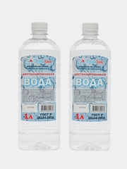 Вода дистиллированная, 1 л, ГОСТ, для автомобилей, утюгов, парогенераторов