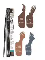 Тёмно-коричневый механический карандаш для бровей со щеточкой BROW ACADEMY/влагостойкий