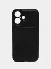 Черный кожаный чехол для iPhone 16/16 Plus/16 Pro/16 Pro Max, с карманом для карт