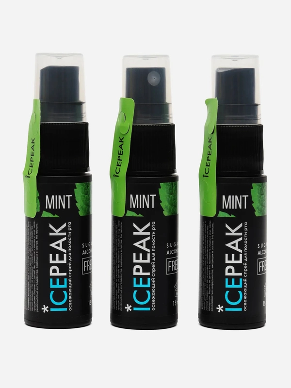 Спрей освежитель для рта ICEPEAK, со вкусом мяты, 15 мл