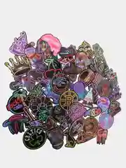 Неоновые наклейки по 50шт разные комплектации, наклейки стикеры, Neon, многоразовые