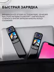 Экшн камера SJCam C300 черная с цифровым стабилизатором, водонепроницаемая 4K Ultra HD