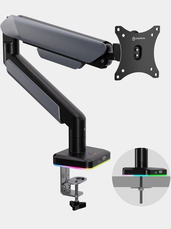 Кронштейн для монитора 15"-42" ONKRON G110 настольный, до 15 кг, чёрно-серый