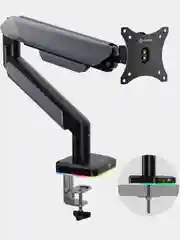 Черный кронштейн для монитора 15"-42" ONKRON G110 настольный, до 15 кг, чёрно-серый