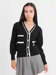Разноцветный женский базовый кардиган