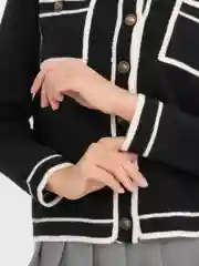 Черный женский базовый кардиган