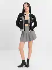 Черный женский базовый кардиган