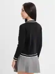 Черный женский базовый кардиган