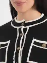 Черный женский базовый кардиган