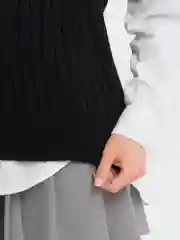 Черный жилет женский вязаный, оверсайз