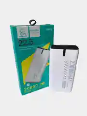 Power Bank 20000 мАч, быстрая зарядка, 22.5W, 2 USB разъема для зарядки + Type-C