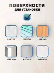 Полка для ванной угловая 3 секции Ridberg (Black)