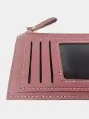 Бордовый картхолдер женский, экокожа