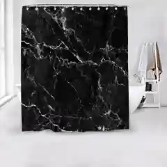 Штора для ванной комнаты Ridberg Marble 180 x 200 см (Black)