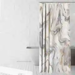Тканевая шторка в ванную, мрамор, 180 x 200 см, Ridberg, 12 колец в комплекте