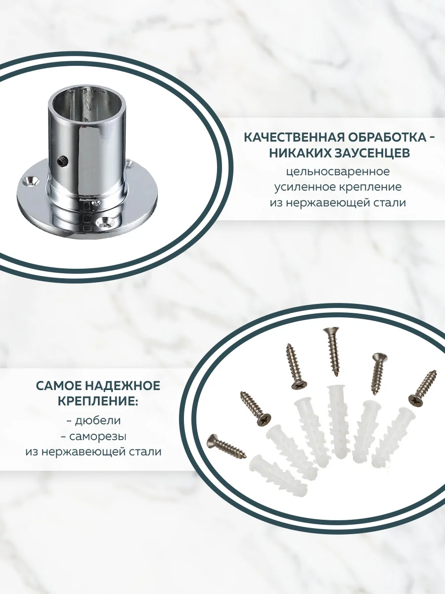 Угловой карниз для ванной, Ridberg, раздвижной, регулируемый