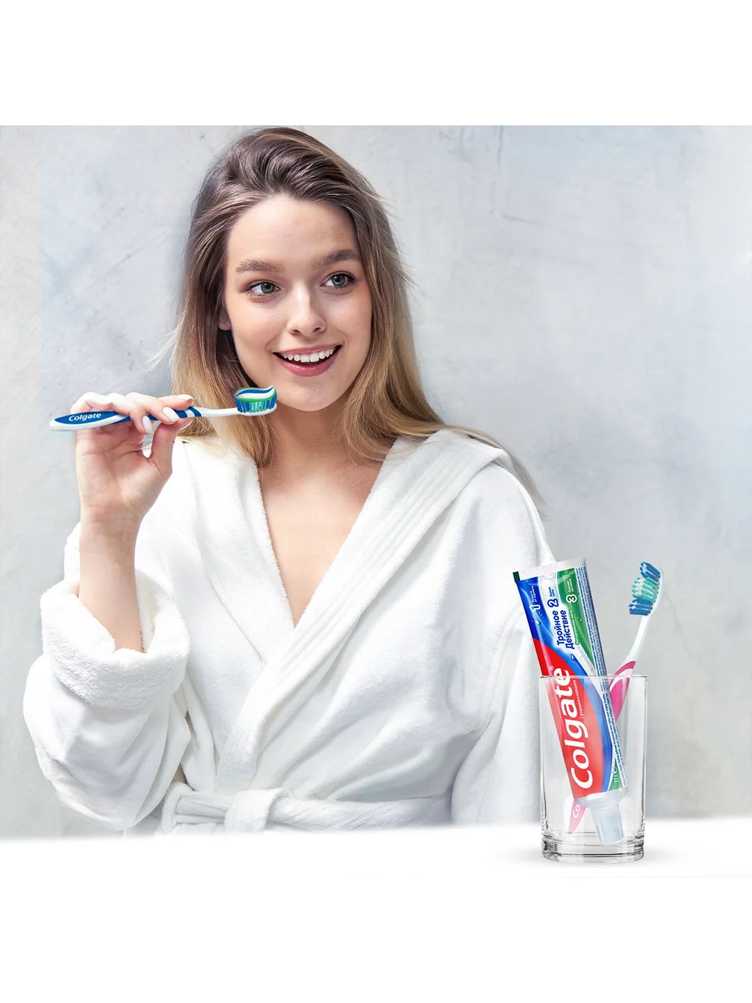 Зубная паста Colgate Тройное действие, Натуральная мята, для защиты от кариеса, 150 мл, 4 шт