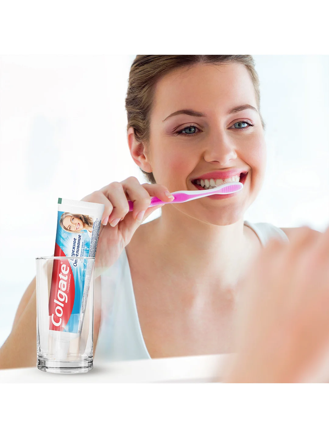 Зубная паста Colgate Бережное отбеливание, с фтором и кальцием, 100 мл, 4 шт