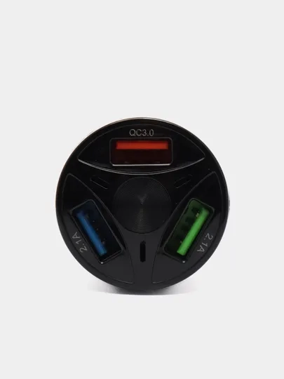Автомобильное зарядное устройство 7А, 3 USB, зарядка в прикуриватель, для телефона