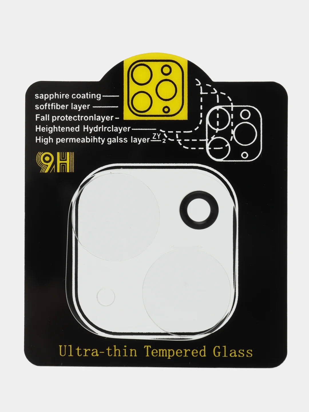 Закалённое защитное стекло для камеры iPhone 15, 14, 13, 12, 11, Pro, Max, Plus, Mini