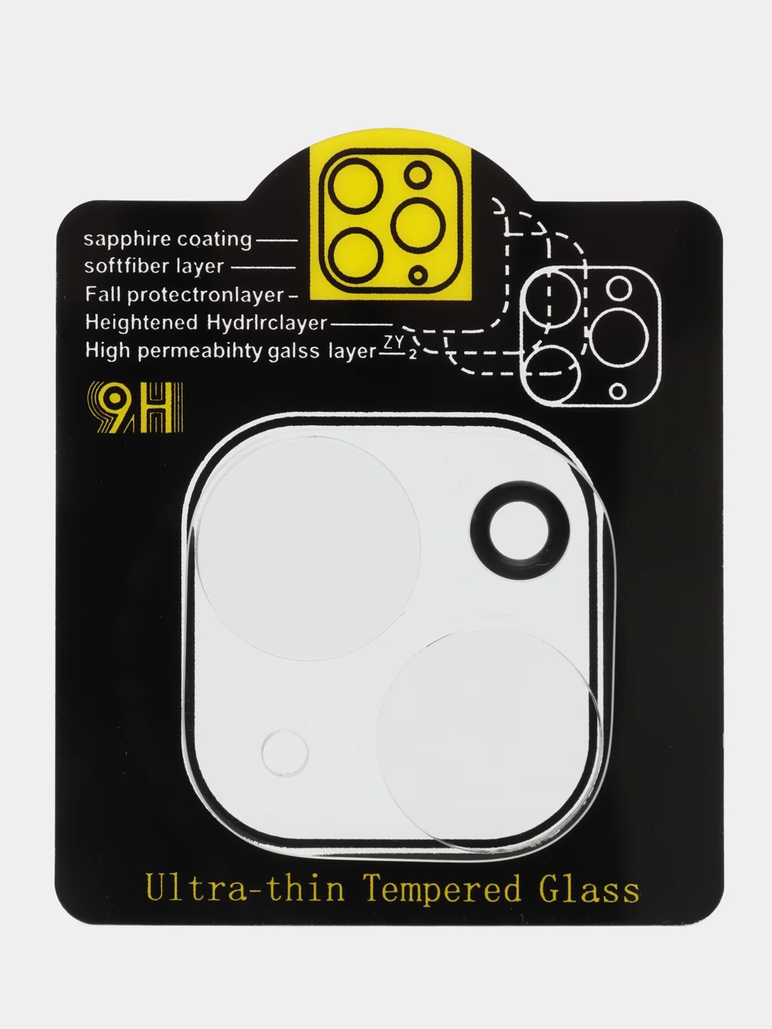 Закалённое защитное стекло для камеры iPhone 15, 14, 13, 12, 11, Pro, Max, Plus, Mini