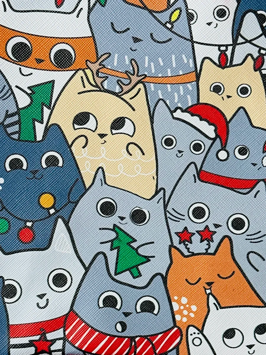 Дошкольный вюкзачок в садик Рюкзак детский новогодний котики новый год подарок 23х21х10 см