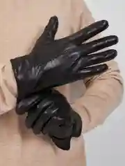 Перчатки мужские из натуральной кожы,с шерстяным подкладом, утепленные, кожаные