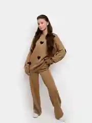 Горчичный костюм женский теплый, двойка