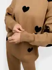 Горчичный костюм женский теплый, двойка