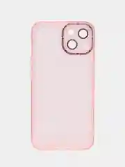 Розовый чехол для телефона iPhone, прозрачный, цветной, 12, 13, 14, 15, 15 Pro