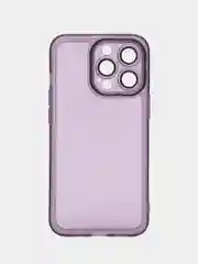 Фиолетовый чехол для телефона iPhone, прозрачный, цветной, 12, 13, 14, 15, 15 Pro