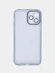 Синий чехол для телефона iPhone, прозрачный, цветной, 12, 13, 14, 15, 15 Pro