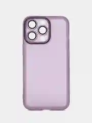 Фиолетовый чехол для телефона iPhone, прозрачный, цветной, 12, 13, 14, 15, 15 Pro