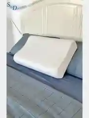 Ортопедическая подушка с эффектом памяти, с двумя валиками, 60х40х14/12 см, трикотаж п/э