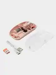 Розовый беспроводная мышь, прозрачная, бесшумная, с Bluetooth, аккумуляторная компьютерная