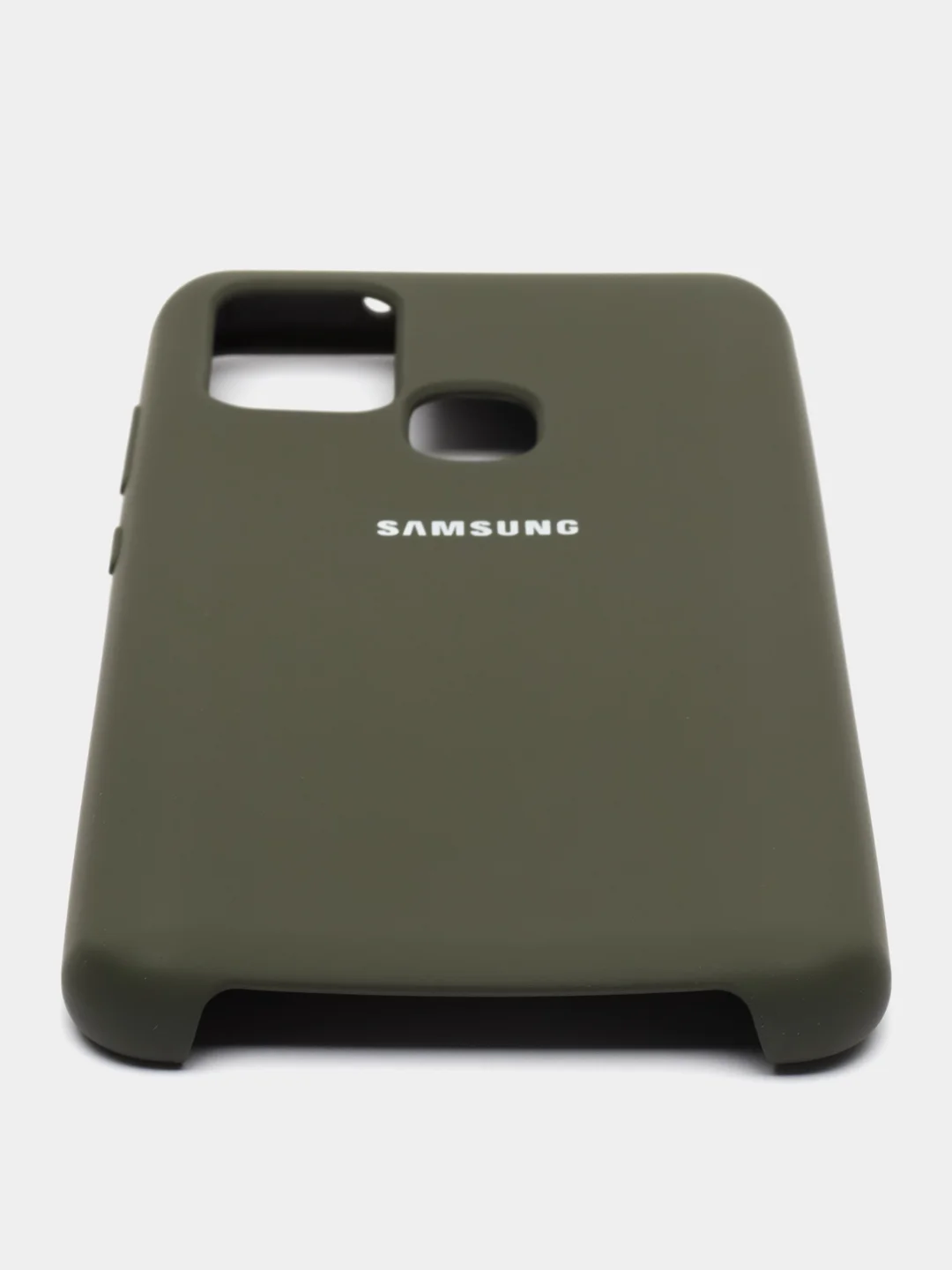Зелёный хаки защитный силиконовый чехол Silikone Cover для Samsung A21S